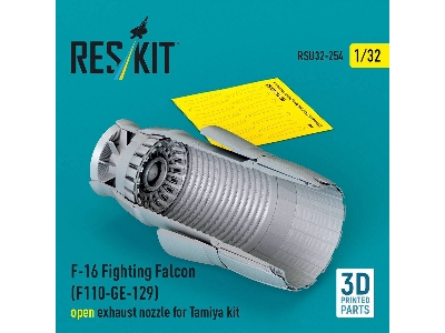 Lockheed Martin F-16 Fighting Falcon - F110-ge-129 Open Exhaust Nozzle (For Tamiya Kits / 3d-printed) - zdjęcie 4