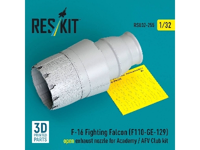 Lockheed Martin F-16 Fighting Falcon - F110-ge-129 Open Exhaust Nozzle (For Academy And Afv Club Kits / 3d-printed) - zdjęcie 1