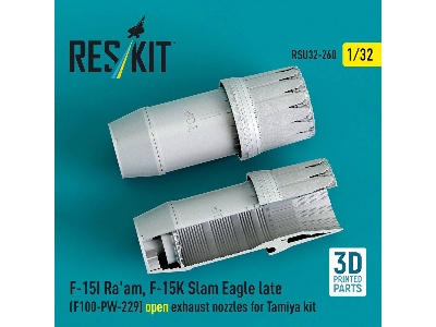 F-15i Ra'am And F-15 K Slam Eagle Late - F100-pw-229 Open Exhaust Nozzles (For Tamiya Kits / 3d-printed) - zdjęcie 1