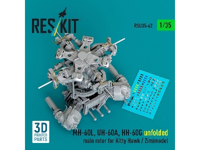 Sikorsky Mh-60l / Uh-60a And Hh-60g - Unfolded Main Rotor (For Kitty Hawk And Zimimodel / 3d-printed) - zdjęcie 1