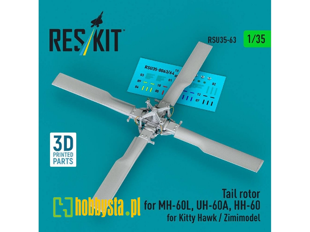 Sikorsky Mh-60l / Uh-60a And Hh-60g - Tail Rotor (For Kitty Hawk And Zimimodel / 3d-printed) - zdjęcie 1