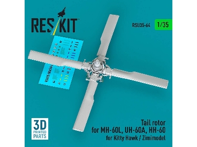 Sikorsky Sh-60b / Sh-60f / Hh-60h / Mh-60r And Mh-60s - Tail Rotor (For Kitty Hawk And Zimimodel / 3d-printed) - zdjęcie 2