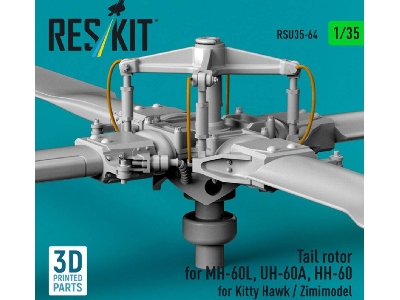 Sikorsky Sh-60b / Sh-60f / Hh-60h / Mh-60r And Mh-60s - Tail Rotor (For Kitty Hawk And Zimimodel / 3d-printed) - zdjęcie 3