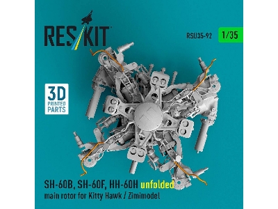 Sikorsky Sh-60b / Sh-60f And Hh-60h - Unfolded Main Rotor (For Kitty Hawk And Zimimodel / 3d-printed) - zdjęcie 2