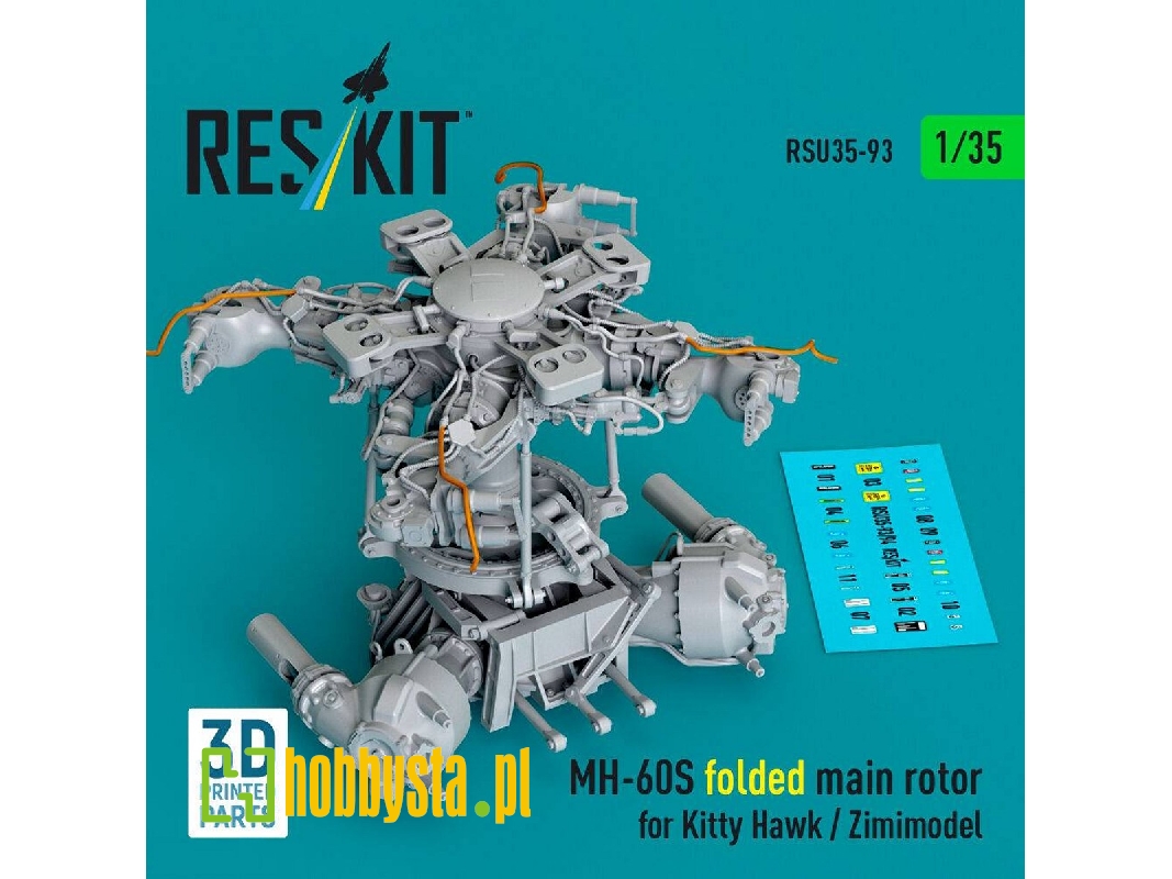 Sikorsky Mh-60s - Folded Main Rotor (For Kitty Hawk And Zimimodel / 3d-printed) - zdjęcie 1