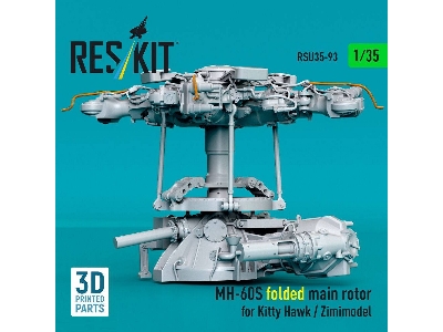 Sikorsky Mh-60s - Folded Main Rotor (For Kitty Hawk And Zimimodel / 3d-printed) - zdjęcie 2