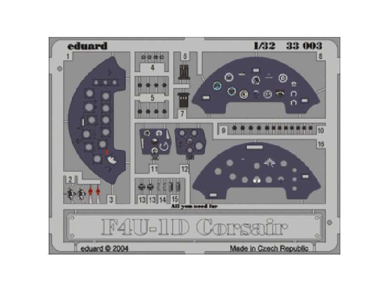 F4U-1 dashboard 1/32 - Trumpeter - blaszki - zdjęcie 1 F4U-1 dashboard 1/32 - Trumpeter - blaszki - zdjęcie 1