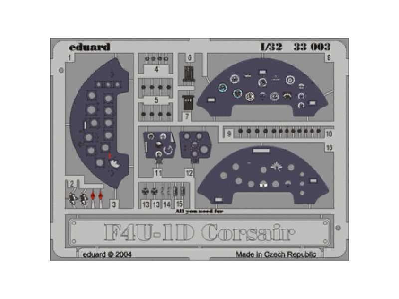  F4U-1 dashboard 1/32 - Trumpeter - blaszki - zdjęcie 1