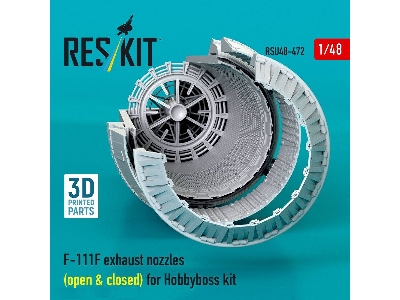 General Dynamics F-111 F - Exhaust Nozzles / Open & Closed (For Hobby Boss Kits / 3d-printed) - zdjęcie 2