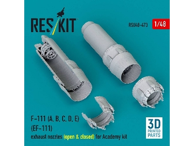 General Dynamics F-111 A, B, C, D, E And Ef-111 - Exhaust Nozzles / Open & Closed (For Academy Kits / 3d-printed) - zdjęcie 1