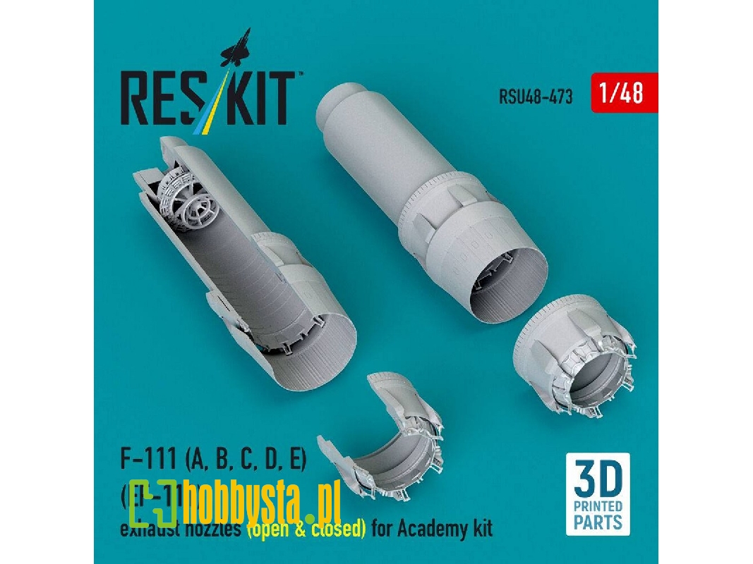 General Dynamics F-111 A, B, C, D, E And Ef-111 - Exhaust Nozzles / Open & Closed (For Academy Kits / 3d-printed) - zdjęcie 1