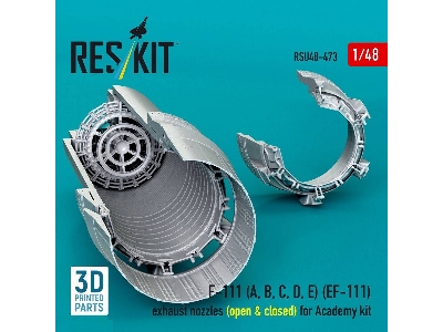 General Dynamics F-111 A, B, C, D, E And Ef-111 - Exhaust Nozzles / Open & Closed (For Academy Kits / 3d-printed) - zdjęcie 3