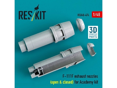General Dynamics F-111 F - Exhaust Nozzles / Open & Closed (For Academy Kits / 3d-printed) - zdjęcie 1