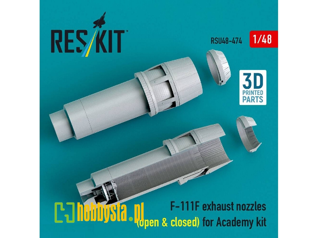 General Dynamics F-111 F - Exhaust Nozzles / Open & Closed (For Academy Kits / 3d-printed) - zdjęcie 1
