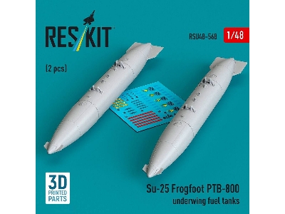 Sukhoi Su-25 Frogfoot - Ptb-800 Underwing Fuel Tanks (2 Pcs / 3d-printed) - zdjęcie 1