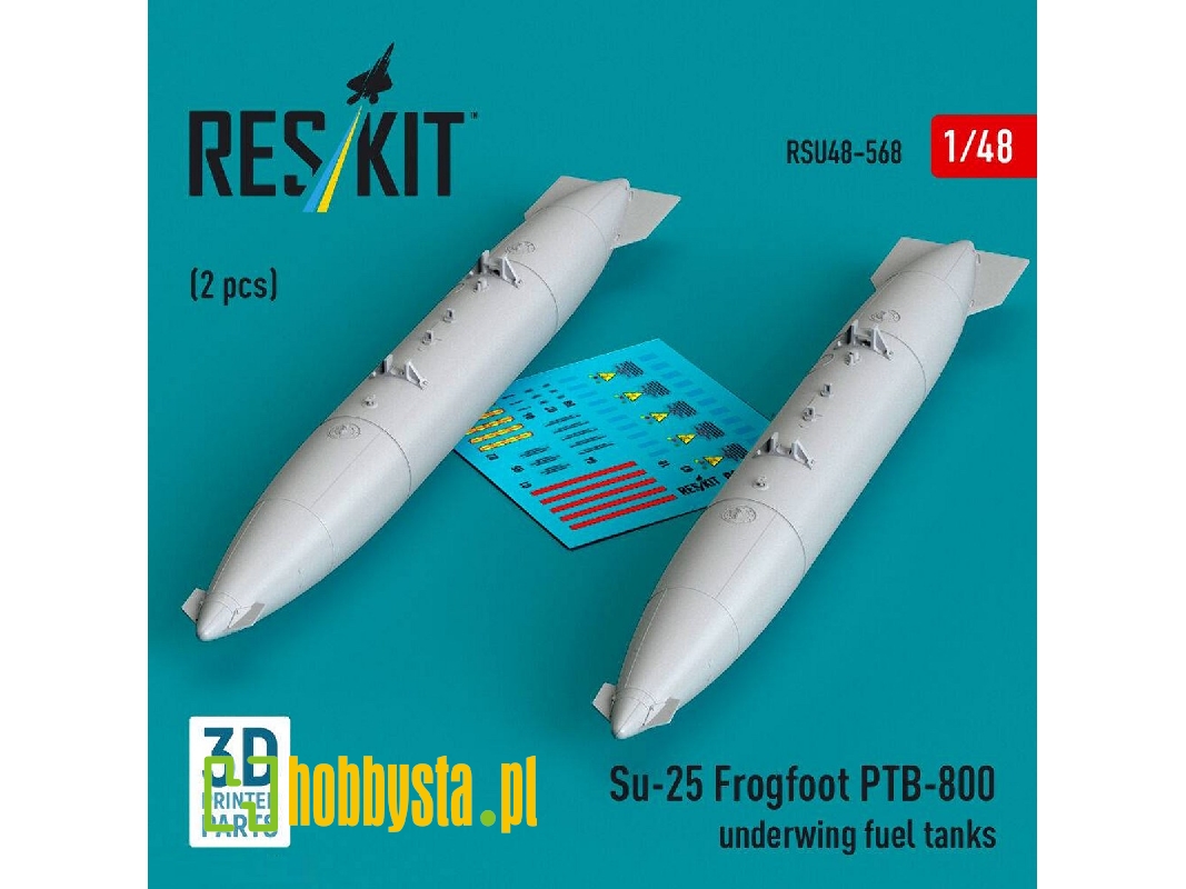 Sukhoi Su-25 Frogfoot - Ptb-800 Underwing Fuel Tanks (2 Pcs / 3d-printed) - zdjęcie 1
