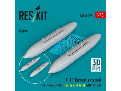 Grumman F-14 Tomcat - External Fuel Tanks 1000l (Early And Late) With Pylons (2 Pcs / 3d-printed) - zdjęcie 1
