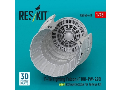 Lockhhed Martin F-16 Fighting Falcon - F100-pw-220 Open Exhaust Nozzle (For Tamiya Kits / 3d-printed) - zdjęcie 3