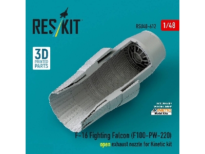 Lockhhed Martin F-16 Fighting Falcon - F100-pw-220 Open Exhaust Nozzle (For Kinetic Kits / 3d-printed) - zdjęcie 3