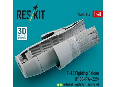 Lockhhed Martin F-16 Fighting Falcon - F100-pw-229 Open Exhaust Nozzle (For Tamiya Kits / 3d-printed) - zdjęcie 2