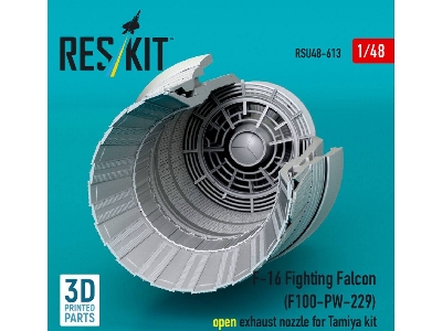 Lockhhed Martin F-16 Fighting Falcon - F100-pw-229 Open Exhaust Nozzle (For Tamiya Kits / 3d-printed) - zdjęcie 3