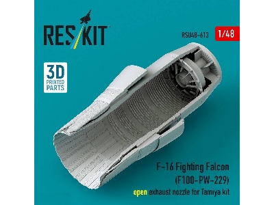 Lockhhed Martin F-16 Fighting Falcon - F100-pw-229 Open Exhaust Nozzle (For Tamiya Kits / 3d-printed) - zdjęcie 4