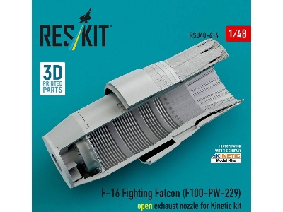 Lockhhed Martin F-16 Fighting Falcon - F100-pw-229 Open Exhaust Nozzle (For Kinetic Kits / 3d-printed) - zdjęcie 4