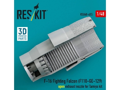 Lockhhed Martin F-16 Fighting Falcon - F110-ge-129 Open Exhaust Nozzle (For Tamiya Kits / 3d-printed) - zdjęcie 2