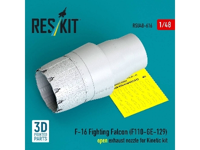 Lockhhed Martin F-16 Fighting Falcon - F110-ge-129 Open Exhaust Nozzle (For Kinetic Kits / 3d-printed) - zdjęcie 1