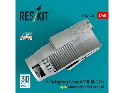 Lockhhed Martin F-16 Fighting Falcon - F110-ge-129 Open Exhaust Nozzle (For Kinetic Kits / 3d-printed) - zdjęcie 2