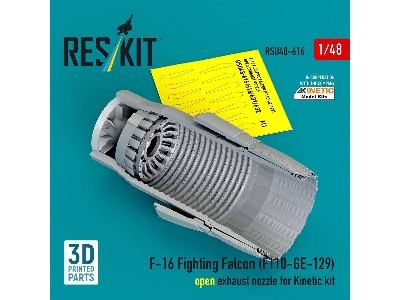 Lockhhed Martin F-16 Fighting Falcon - F110-ge-129 Open Exhaust Nozzle (For Kinetic Kits / 3d-printed) - zdjęcie 4