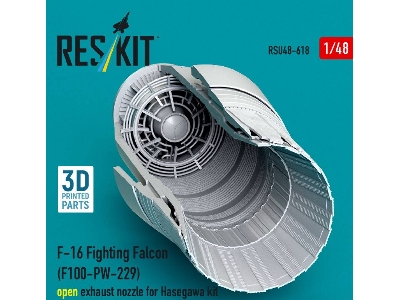 Lockheed Martin F-16 Fighting Falcon - F100-pw-229 Open Exhaust Nozzle (For Hasegawa Kits / 3d-printed) - zdjęcie 3