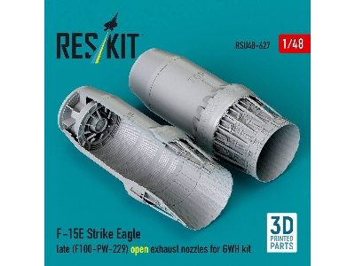 Boeing F-15e Strike Eagle Late - F100-pw-229 Open Exhaust Nozzles (For Gwh Kits / 3d-printed) - zdjęcie 1
