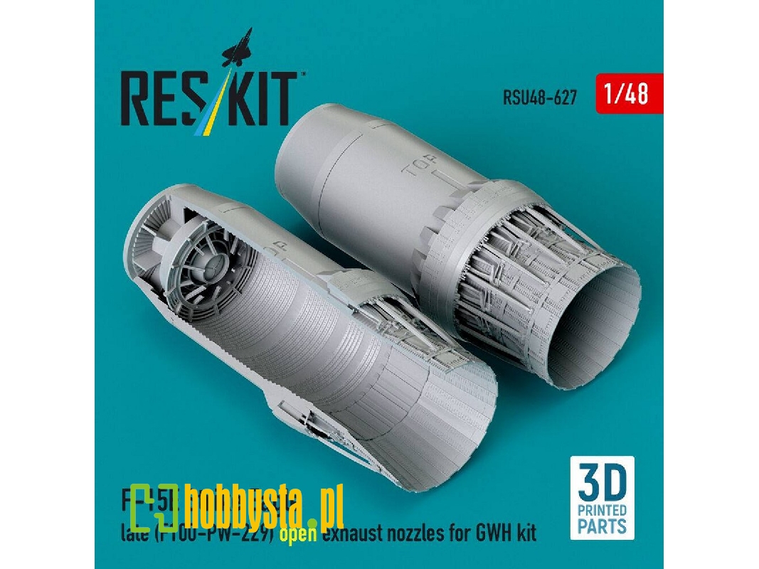 Boeing F-15e Strike Eagle Late - F100-pw-229 Open Exhaust Nozzles (For Gwh Kits / 3d-printed) - zdjęcie 1
