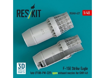 Boeing F-15e Strike Eagle Late - F100-pw-229 Open Exhaust Nozzles (For Gwh Kits / 3d-printed) - zdjęcie 2