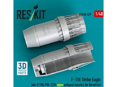 Boeing F-15 E Strike Eagle Late - F100-pw-229 Open Exhaust Nozzles (For Revell Kits / 3d-printed) - zdjęcie 2