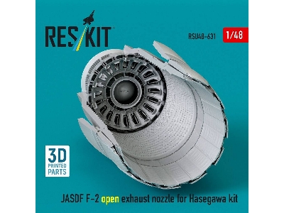 Mitsubishi F-2 Jasdf - Open Exhaust Nozzle (For Hasegawa Kits / 3d-printed) - zdjęcie 3