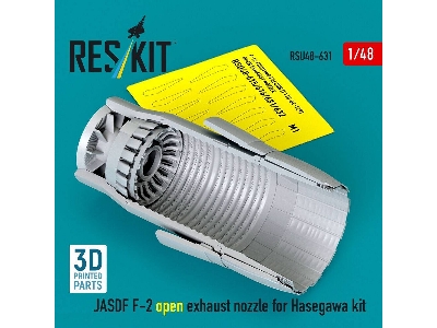 Mitsubishi F-2 Jasdf - Open Exhaust Nozzle (For Hasegawa Kits / 3d-printed) - zdjęcie 4