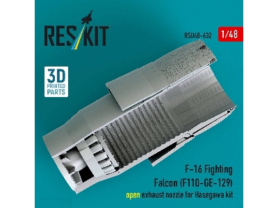 Lockheed Martin F-16 Fighting Falcon - F110-ge-129 Open Exhaust Nozzle (For Hasegawa Kits / 3d-printed) - zdjęcie 2