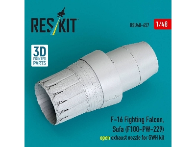 Lockheed Martin F-16 Fighting Falcon / Sufa - F100-pw-229 Open Exhaust Nozzle (For Gwh Kits / 3d-printed) - zdjęcie 1