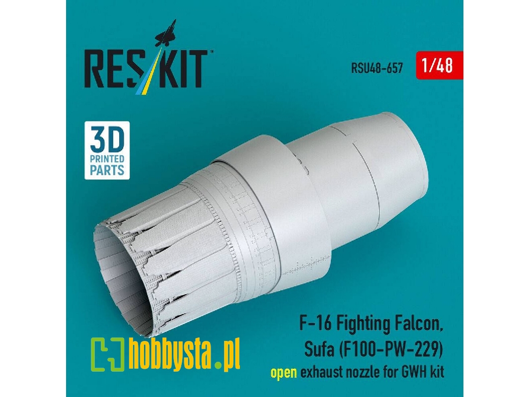 Lockheed Martin F-16 Fighting Falcon / Sufa - F100-pw-229 Open Exhaust Nozzle (For Gwh Kits / 3d-printed) - zdjęcie 1