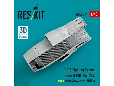 Lockheed Martin F-16 Fighting Falcon / Sufa - F100-pw-229 Open Exhaust Nozzle (For Gwh Kits / 3d-printed) - zdjęcie 2