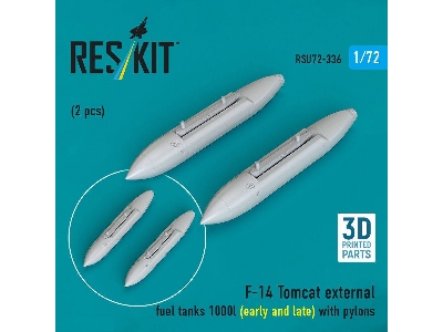 Grumman F-14 Tomcat - External Fuel Tanks 1000l (Early And Late) With Pylons (2 Pcs / 3d-printed) - zdjęcie 1