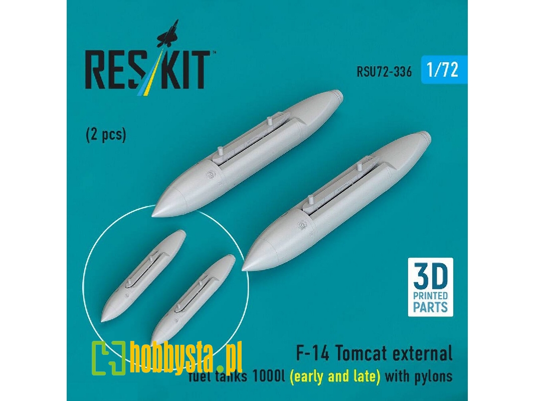 Grumman F-14 Tomcat - External Fuel Tanks 1000l (Early And Late) With Pylons (2 Pcs / 3d-printed) - zdjęcie 1