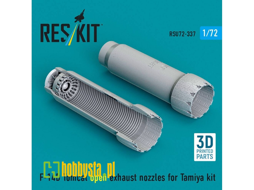 Grumman F-14 D Tomcat - Open Exhaust Nozzles (For Tamiya Kits / 3d-printed) - zdjęcie 1