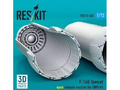 Grumman F-14 D Tomcat - Open Exhaust Nozzles (For Gwh Kits / 3d-printed) - zdjęcie 1