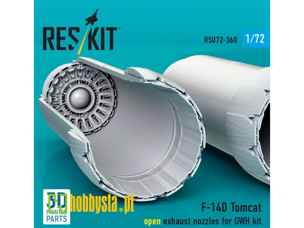 Grumman F-14 D Tomcat - Open Exhaust Nozzles (For Gwh Kits / 3d-printed) - zdjęcie 1