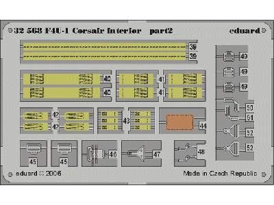  F4U-1 interior 1/32 - Trumpeter - blaszki - zdjęcie 3