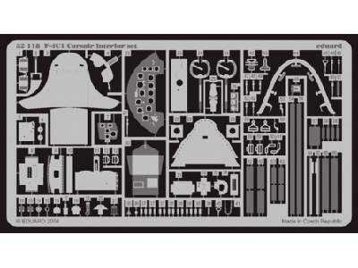  F4U-1 interior 1/32 - Trumpeter - blaszki - zdjęcie 1