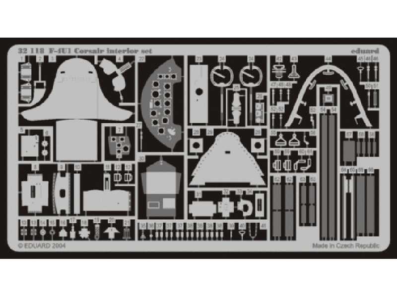 F4U-1 interior 1/32 - Trumpeter - blaszki - zdjęcie 1 F4U-1 interior 1/32 - Trumpeter - blaszki - zdjęcie 1